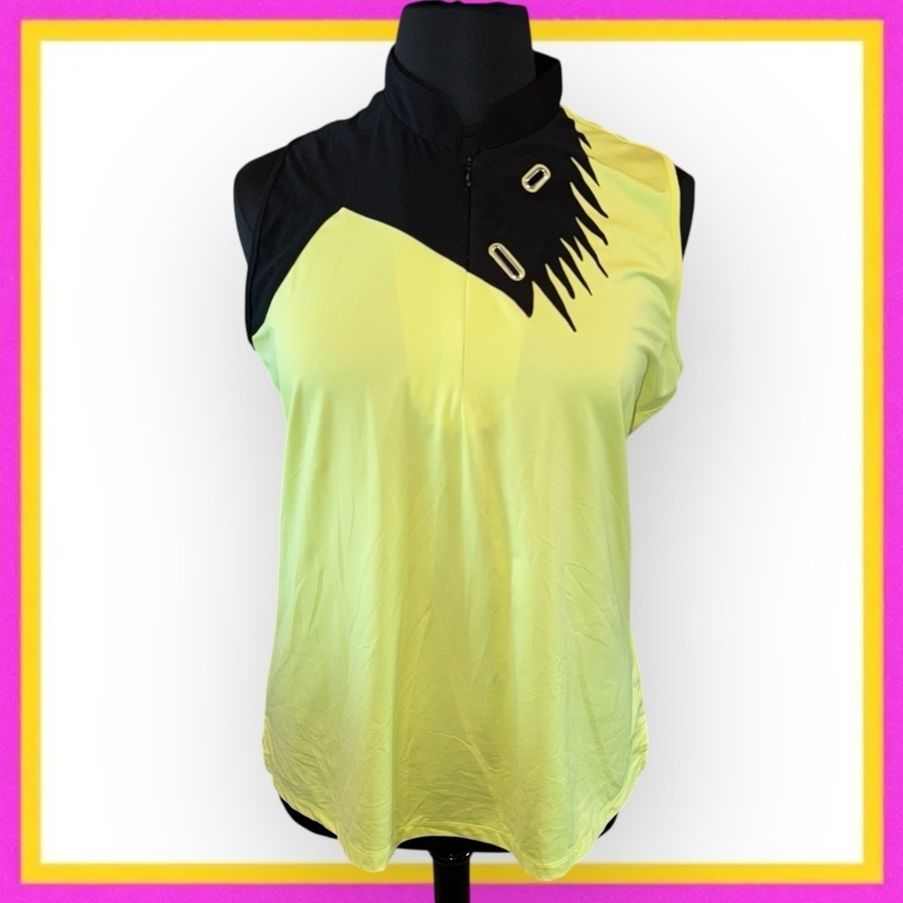JAMIE SADOCK STAND-UP COLLAR QUARTER ZIP SLEEVELESS TOP 02217-GRAPEFRUIT-840